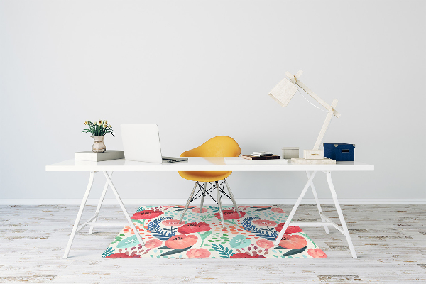 Tapis bureau Coquelicots