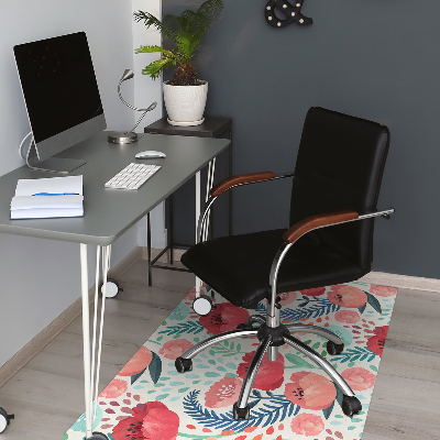 Tapis bureau Coquelicots