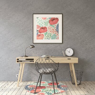 Tapis bureau Coquelicots