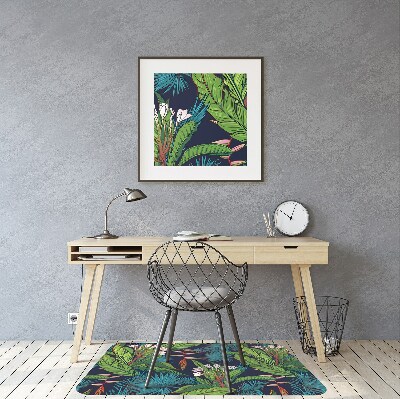 Tapis pour chaise de bureau Jungle exotique