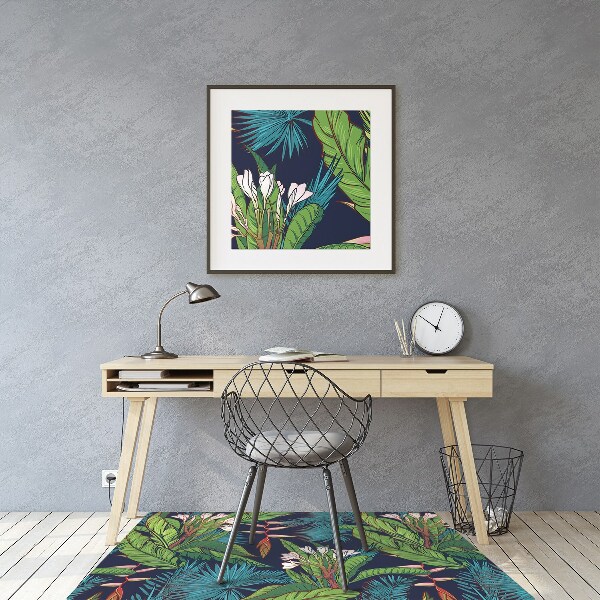 Tapis pour chaise de bureau Jungle exotique