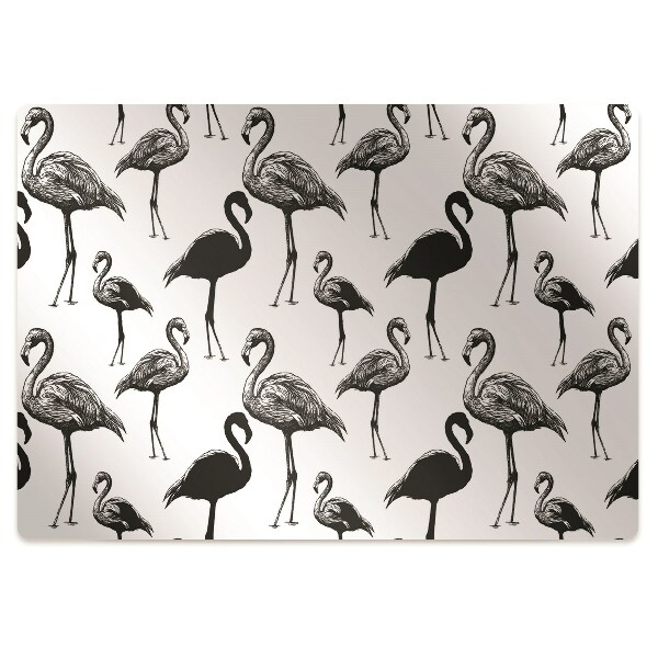 Tapis protection sol Style rétro de flamants