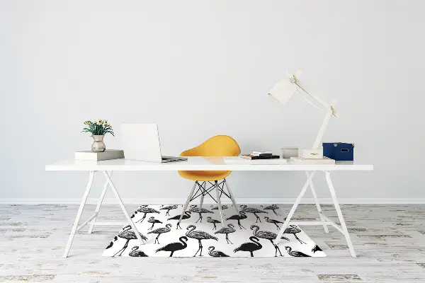 Tapis protection sol Style rétro de flamants