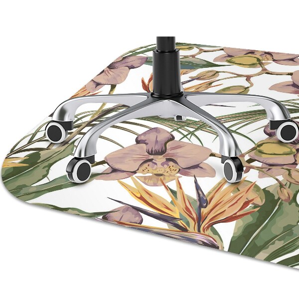 Tapis fauteuil bureau do biura Feuilles botaniques