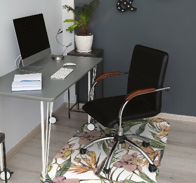 Tapis fauteuil bureau do biura Feuilles botaniques