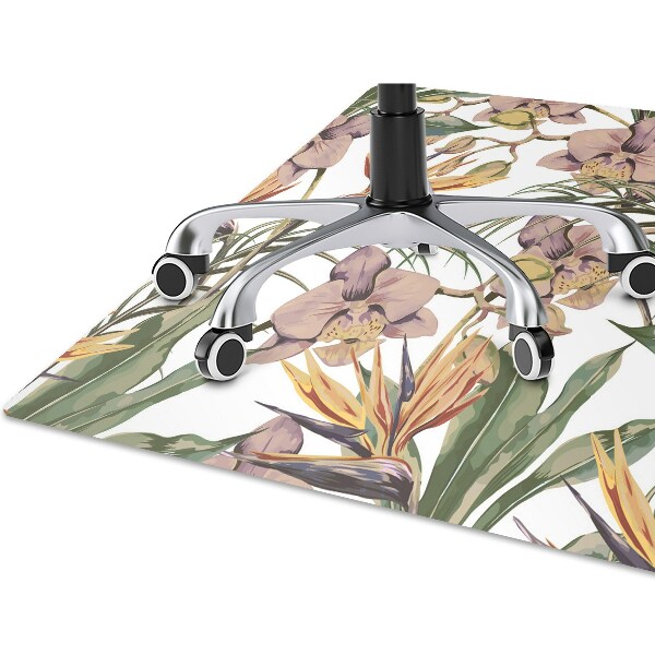 Tapis fauteuil bureau do biura Feuilles botaniques