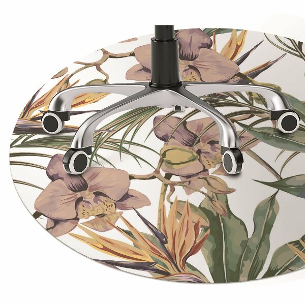 Tapis fauteuil bureau do biura Feuilles botaniques