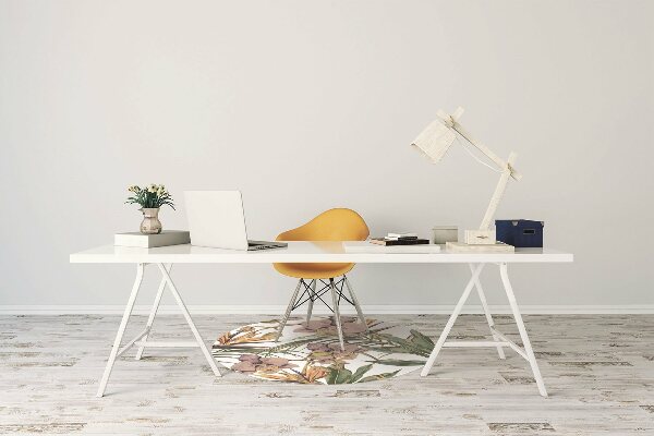 Tapis fauteuil bureau do biura Feuilles botaniques