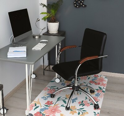 Tapis de chaise de bureau Fleurs colorées