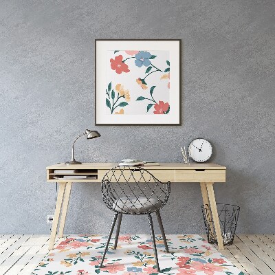 Tapis de chaise de bureau Fleurs colorées