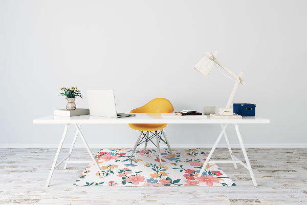 Tapis de chaise de bureau Fleurs colorées
