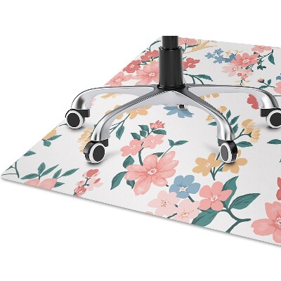 Tapis de chaise de bureau Fleurs colorées