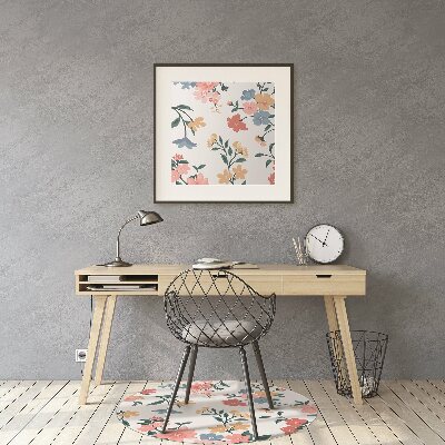 Tapis de chaise de bureau Fleurs colorées