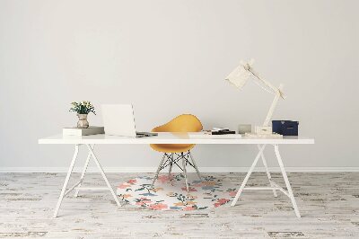 Tapis de chaise de bureau Fleurs colorées