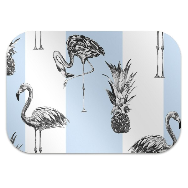 Tapis protège sol Flamant et ananas