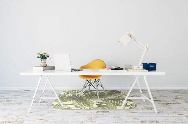 Tapis fauteuil bureau do biura Feuilles tropicales