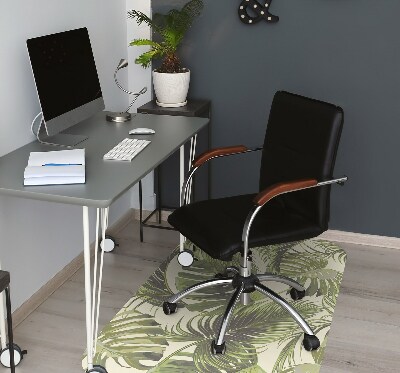 Tapis fauteuil bureau do biura Feuilles tropicales