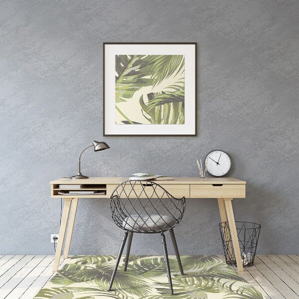 Tapis fauteuil bureau do biura Feuilles tropicales