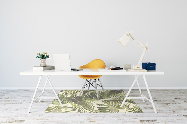 Tapis fauteuil bureau do biura Feuilles tropicales