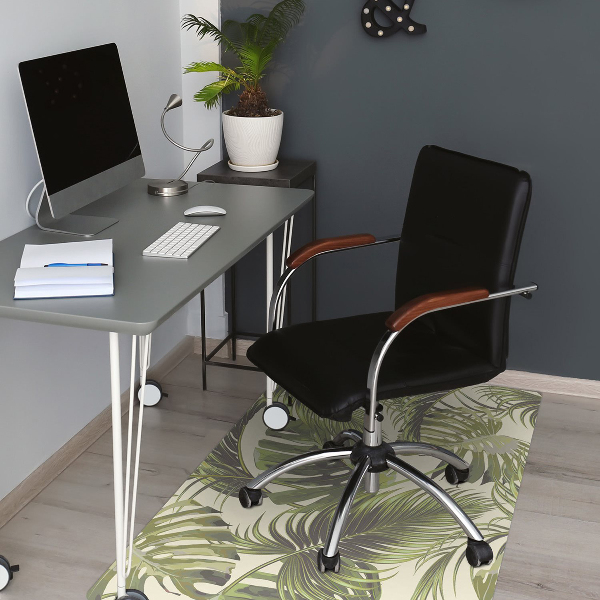 Tapis fauteuil bureau do biura Feuilles tropicales