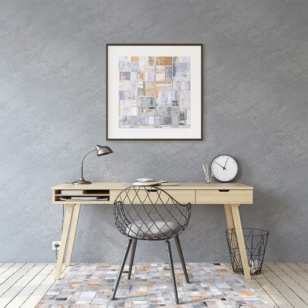Tapis protège sol Tuiles colorées