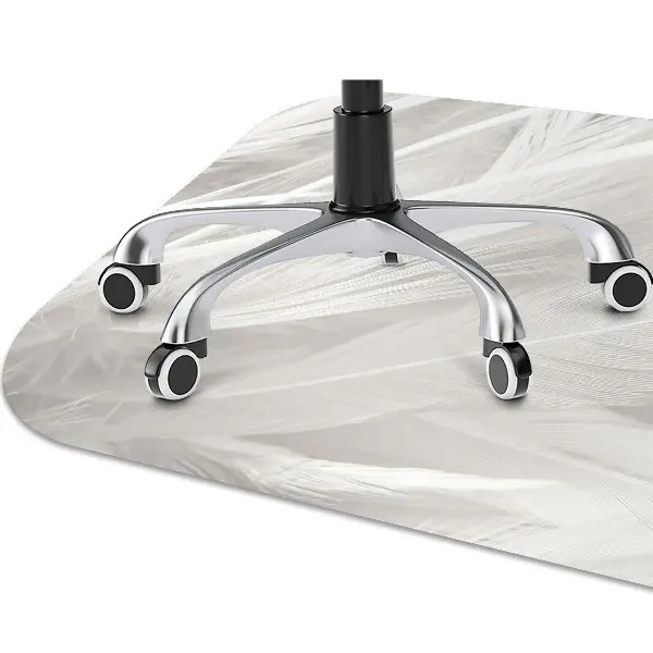 Tapis pour chaise de bureau Belles plumes blanches