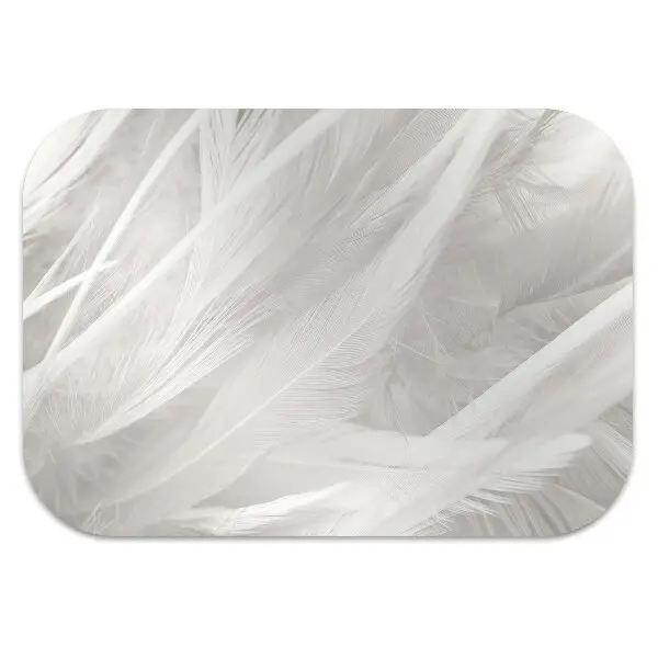 Tapis pour chaise de bureau Belles plumes blanches