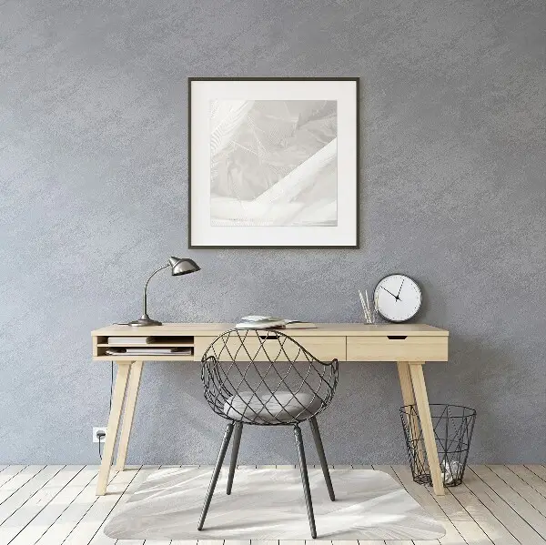 Tapis pour chaise de bureau Belles plumes blanches