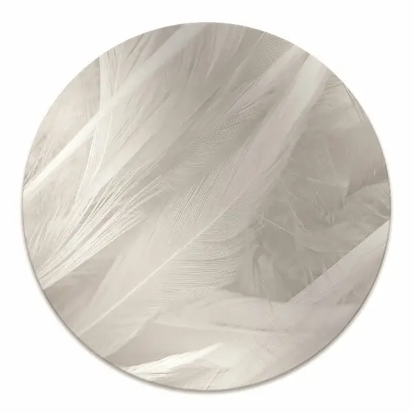 Tapis pour chaise de bureau Belles plumes blanches