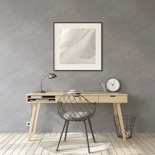 Tapis pour chaise de bureau Belles plumes blanches
