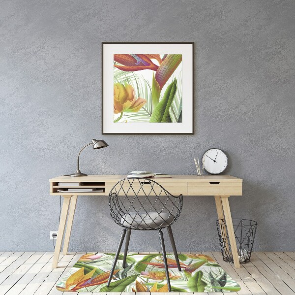 Tapis pour chaise de bureau Plantes tropicales