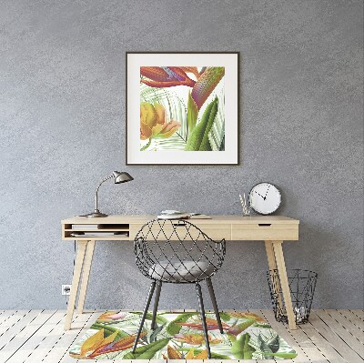 Tapis pour chaise de bureau Plantes tropicales