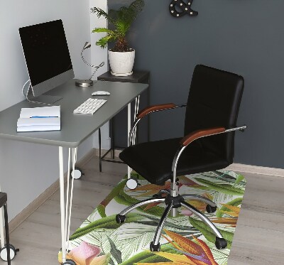 Tapis pour chaise de bureau Plantes tropicales