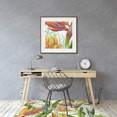 Tapis pour chaise de bureau Plantes tropicales