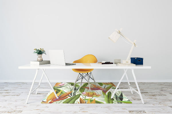 Tapis pour chaise de bureau Plantes tropicales