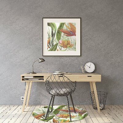 Tapis pour chaise de bureau Plantes tropicales