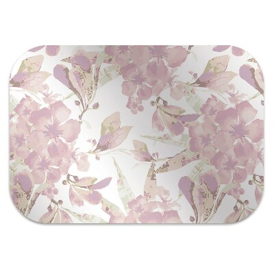 Tapis pour chaise de bureau Hibiscus rose pâle