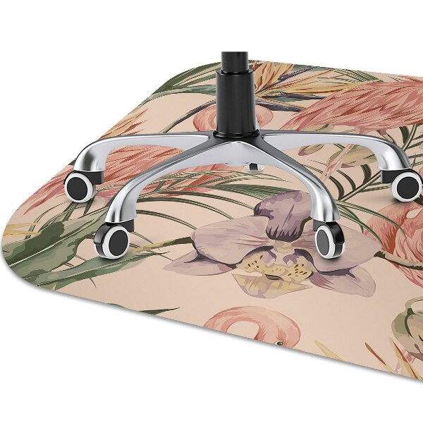 Tapis de chaise de bureau Flamants