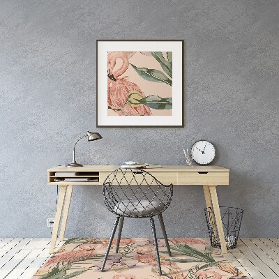 Tapis de chaise de bureau Flamants