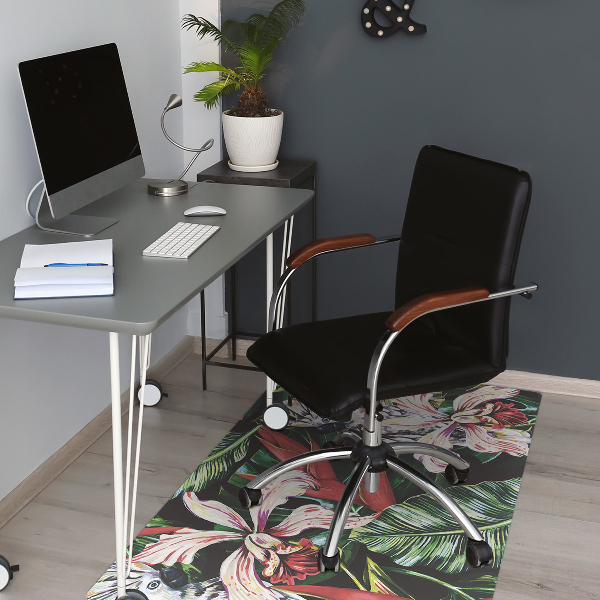 Tapis pour chaise de bureau Perroquet dans les tropiques