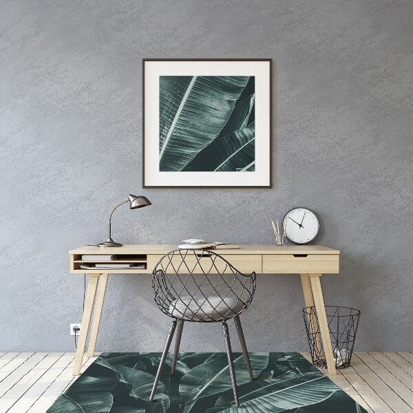 Tapis fauteuil bureau do biura Feuilles exotiques