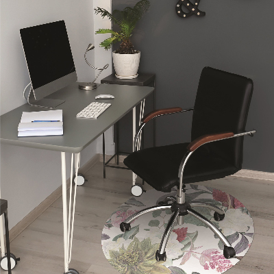 Tapis de chaise de bureau Fleurs colorées