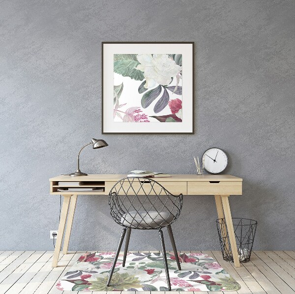 Tapis de chaise de bureau Fleurs colorées