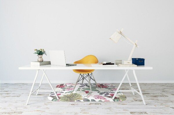 Tapis de chaise de bureau Fleurs colorées