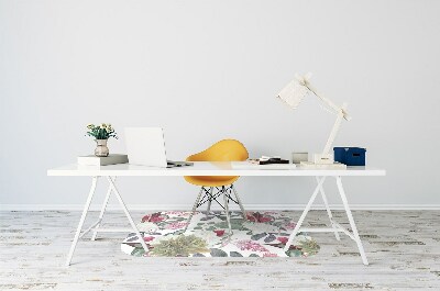 Tapis de chaise de bureau Fleurs colorées