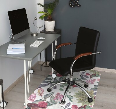 Tapis de chaise de bureau Fleurs colorées