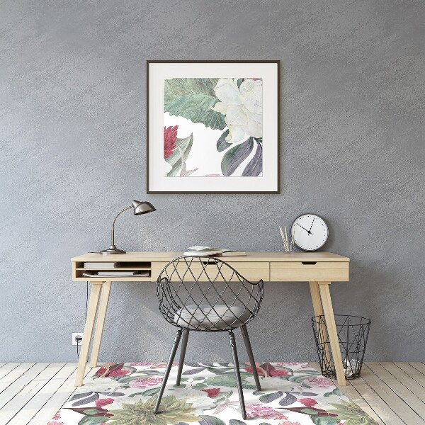 Tapis de chaise de bureau Fleurs colorées