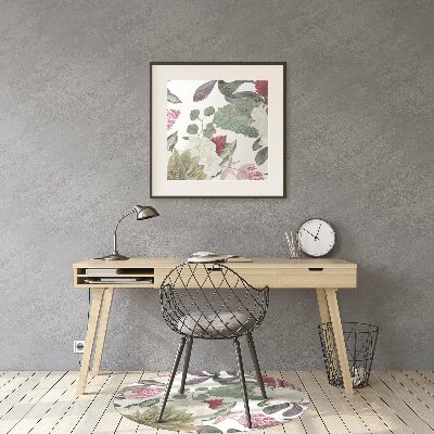 Tapis de chaise de bureau Fleurs colorées