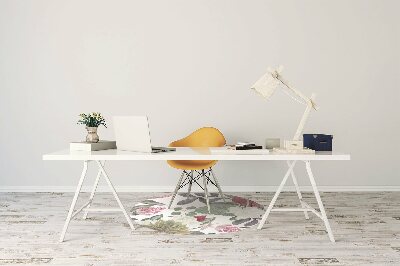 Tapis de chaise de bureau Fleurs colorées