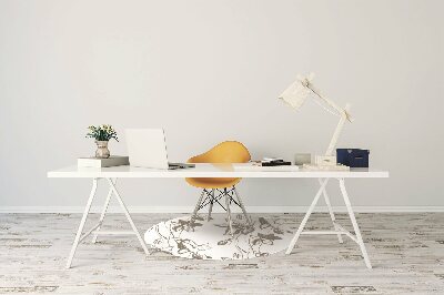 Tapis de chaise de bureau Dessin de fleurs